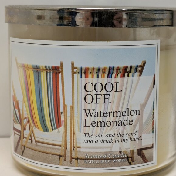 NEW! Bath & Body Works Watermelon Lemonade- 3-Wick Jar Candle - Picture 1 of 4
